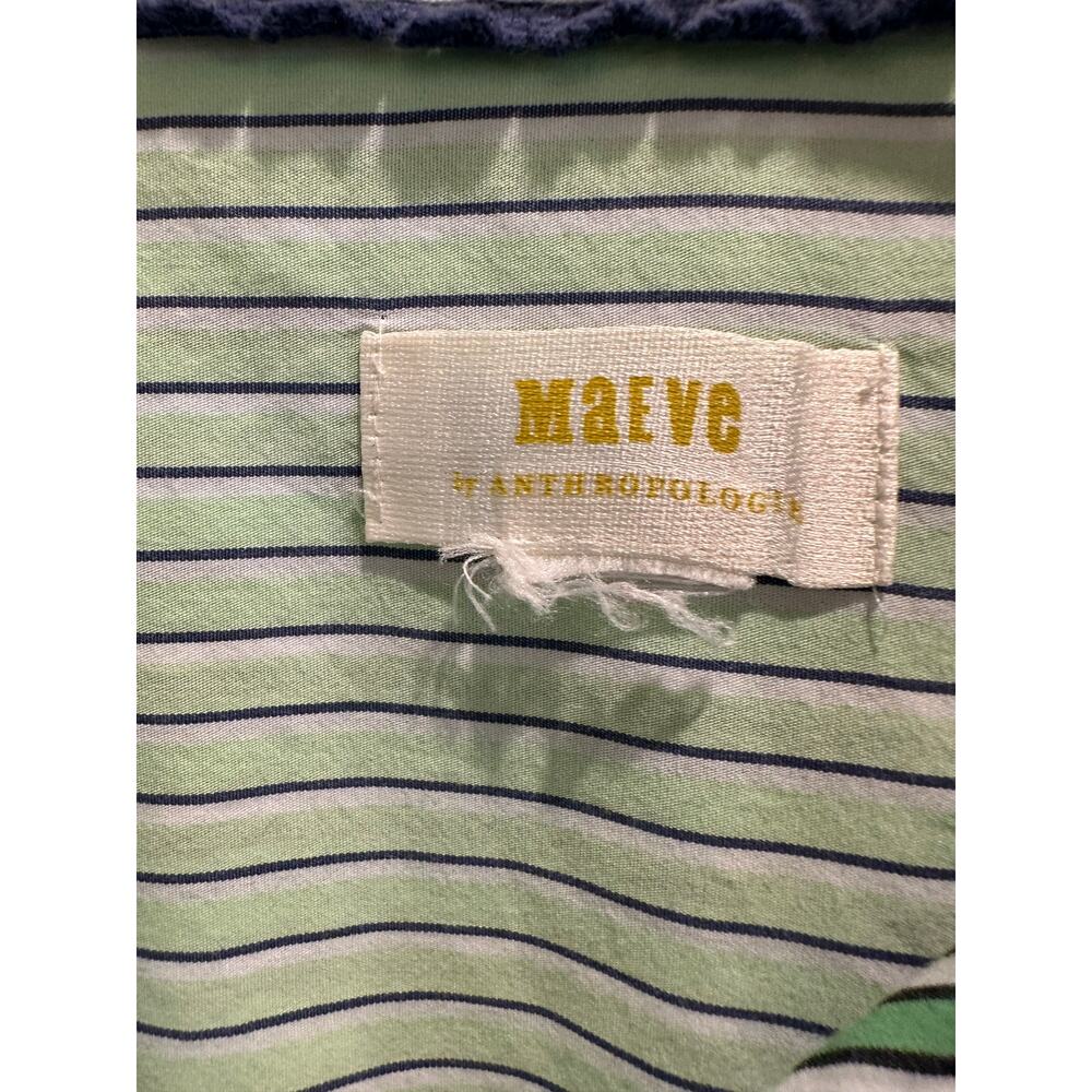 Anthropologie Maeve Alix Henley Blouse - Patchwork Stripe Pattern - Large - Picture 5 of 6